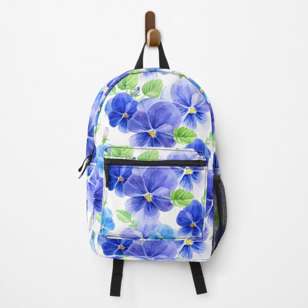 Item preview, Vintage Watercolor Vibrant Blue Pansy Flowers designed and sold by silviaol.