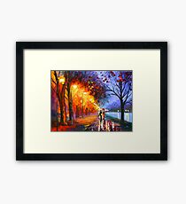 ALLEY BY THE LAKE - Leonid Afremov Framed Print