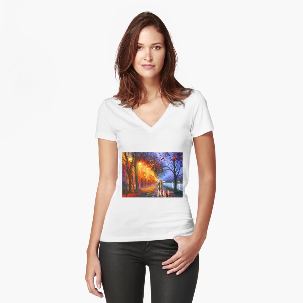 Item preview, Fitted V-Neck T-Shirt designed and sold by vitebskart.