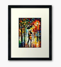 DANCE UNDER THE RAIN - Leonid Afremov Framed Print