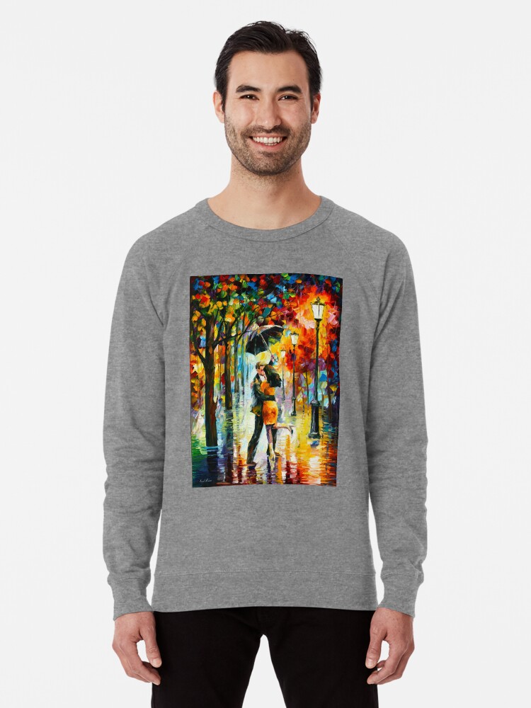 Dance Under The Rain Leonid Afremov Lightweight Sweatshirt By