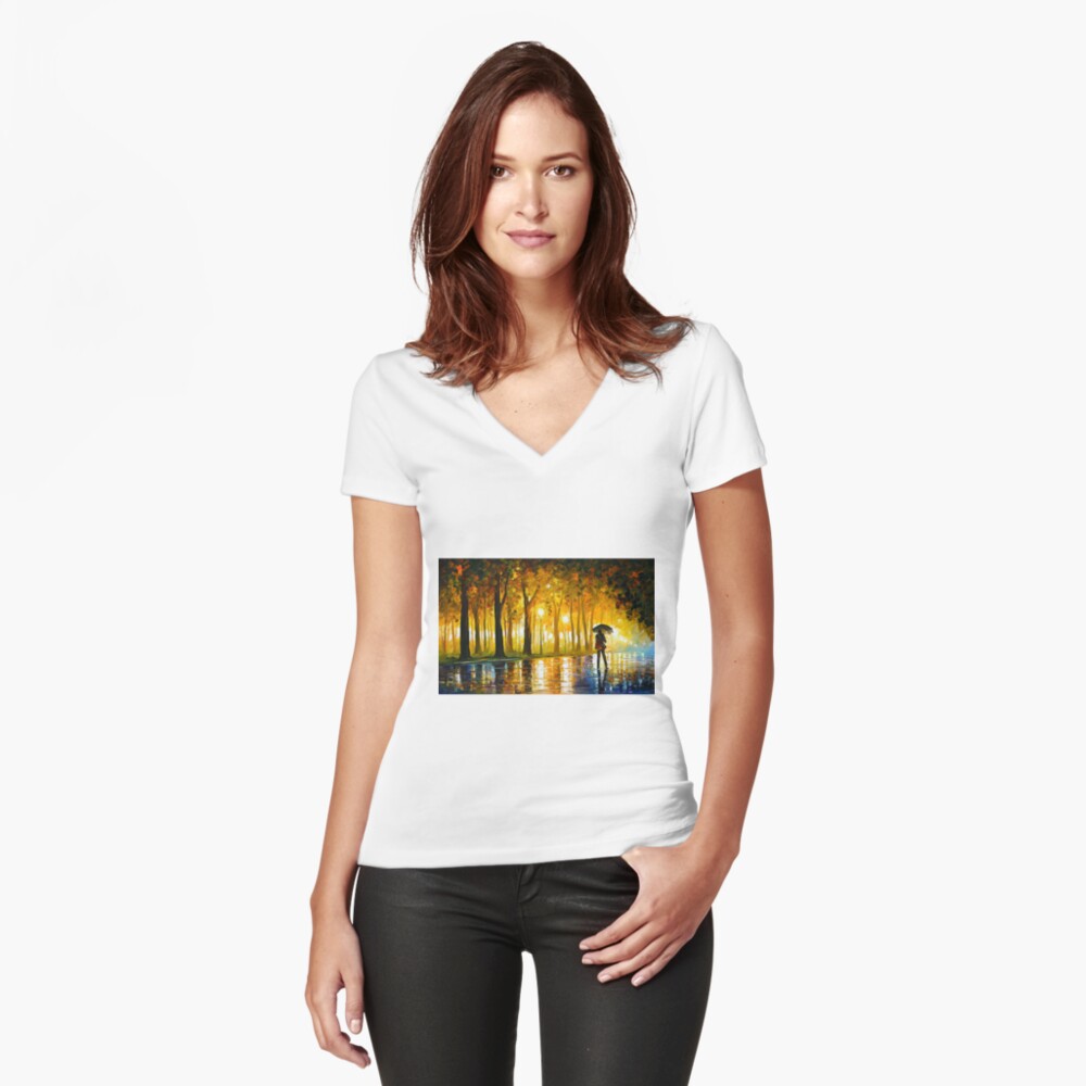 Item preview, Fitted V-Neck T-Shirt designed and sold by vitebskart.