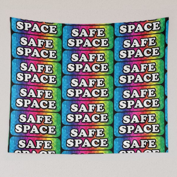 Item preview, Safe Space Sign Gay Pride Rainbow  designed and sold by aronia.