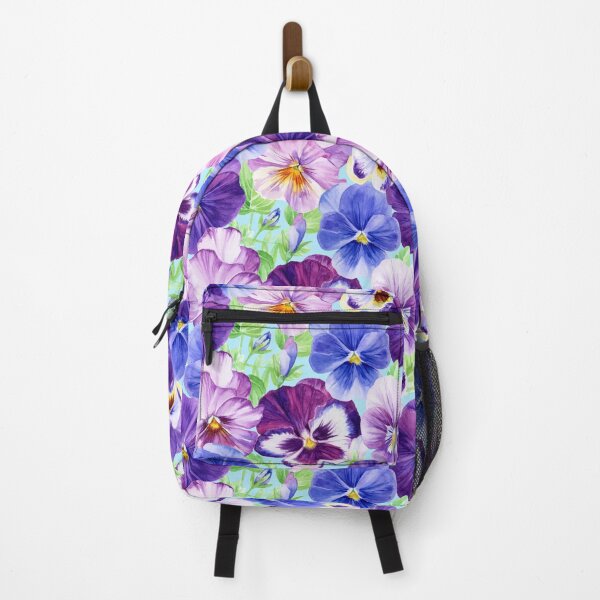 Item preview, Vintage Mixed Watercolor Vibrant Blue, Purple, Pansy Flowers designed and sold by silviaol.