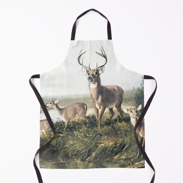 Item preview, Stag Deer Family in the wilderness, color pencil drawing designed and sold by scrolla.