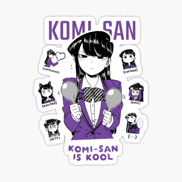 Komi can't communicate hold hands Sticker for Sale by AKR-Hobby