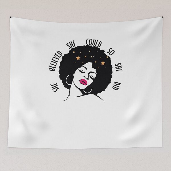 Item preview,  Melanin Queen- She Believed She Could So She Did- Black Girl Magic designed and sold by LaceRenee.