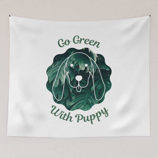 Item preview, Go Green With Puppy designed and sold by kucingmaikan.