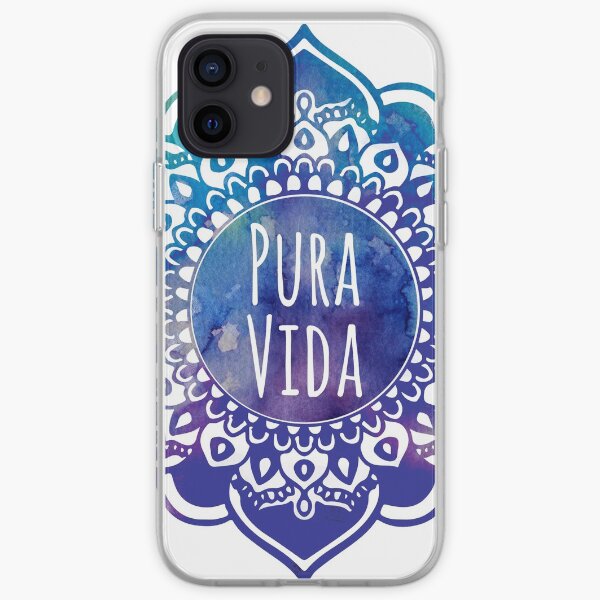 Pura Vida Watercolor Mandala iPhone Soft Case