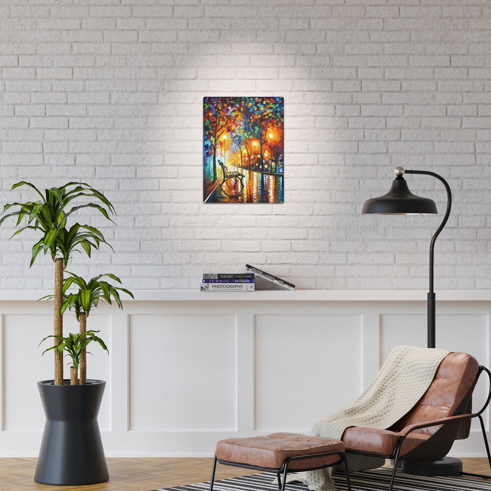 THE LONELINESS OF AUTUMN - Leonid Afremov Metal Print