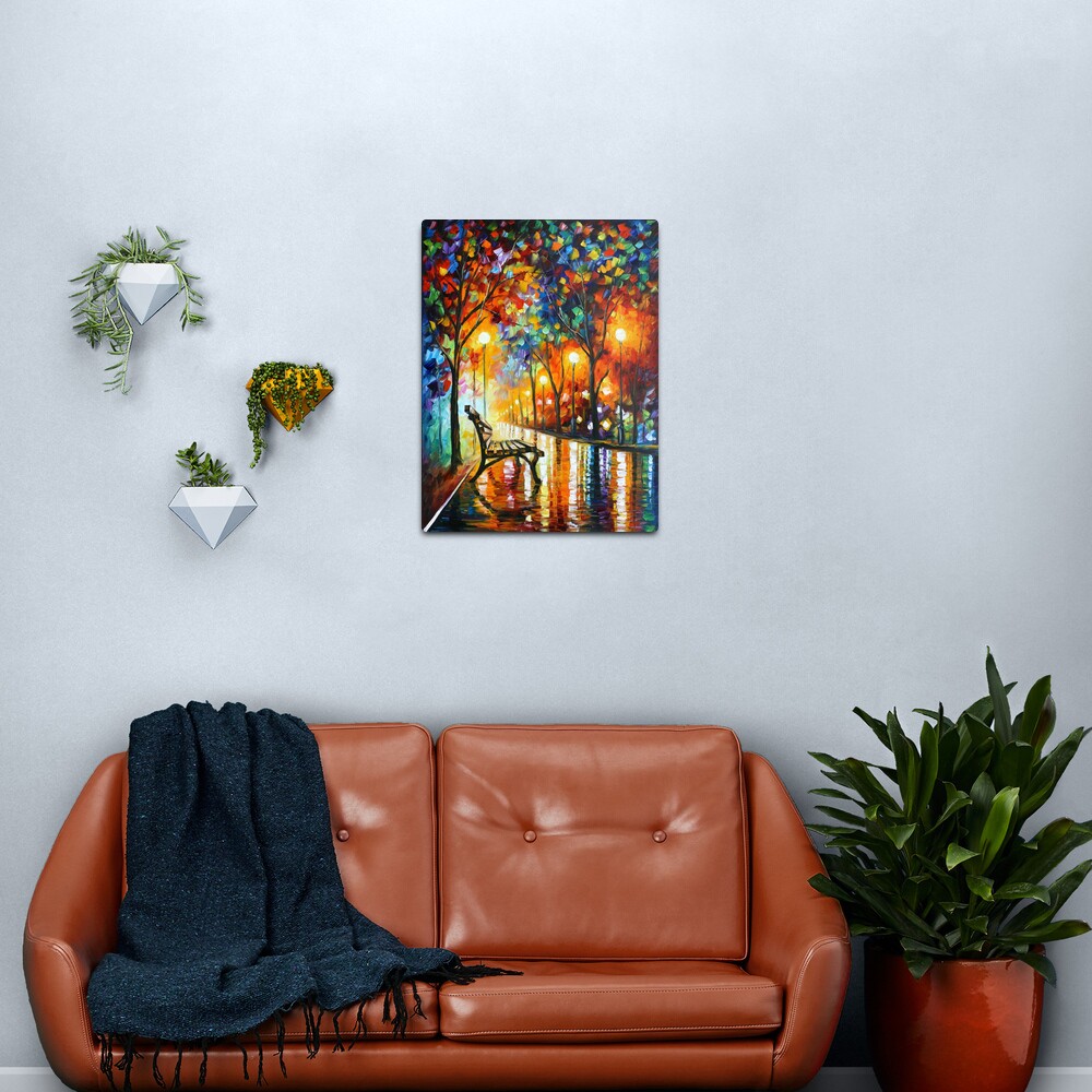 THE LONELINESS OF AUTUMN - Leonid Afremov Metal Print