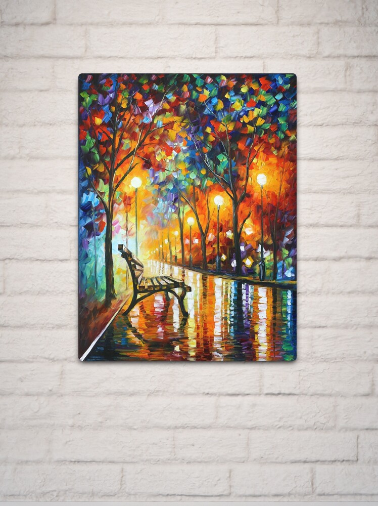 Alternate view of THE LONELINESS OF AUTUMN - Leonid Afremov Metal Print
