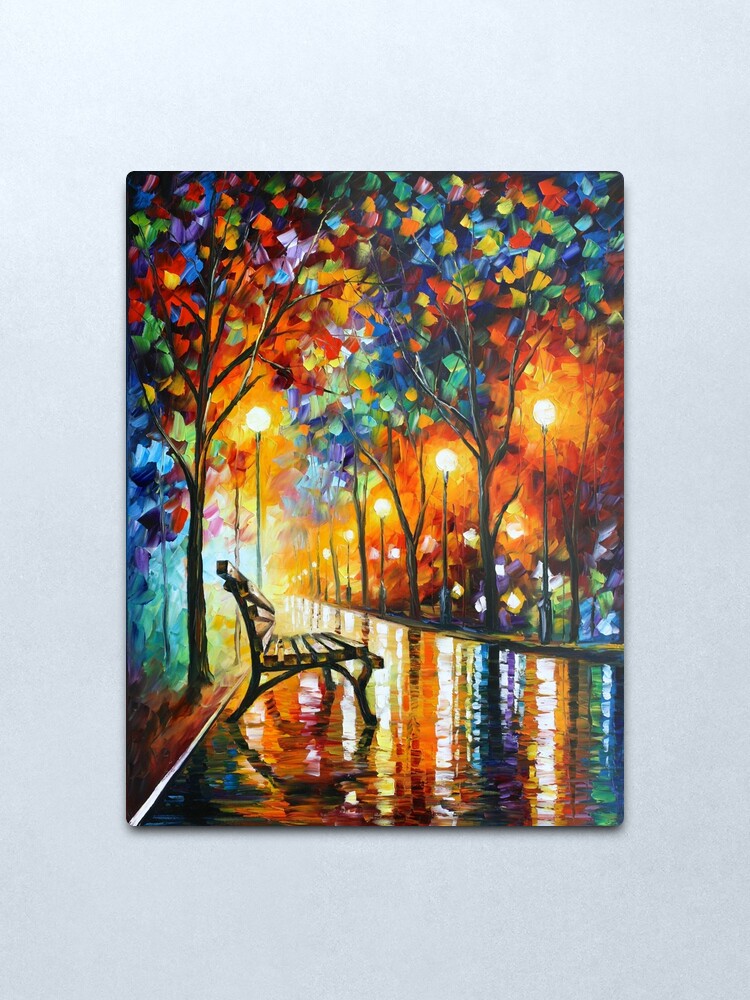 Alternate view of THE LONELINESS OF AUTUMN - Leonid Afremov Metal Print