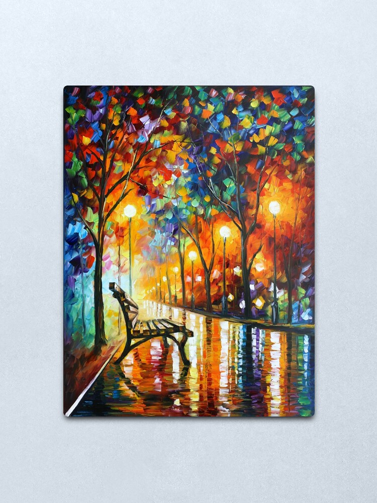 Alternate view of THE LONELINESS OF AUTUMN - Leonid Afremov Metal Print