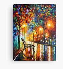 THE LONELINESS OF AUTUMN - Leonid Afremov Metal Print