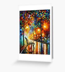 THE LONELINESS OF AUTUMN - Leonid Afremov Greeting Card