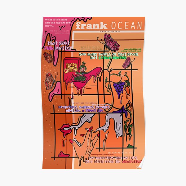 Frank Ocean Channel Orange Album Art Poster