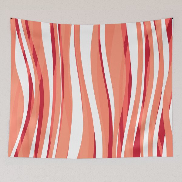 Artikelvorschau, Abstract Waves Stripes Pattern #1 Coral Tones entworfen und verkauft von bubblyshades.