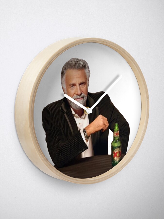 Alternate view of Dos Equis Man - The Most Interesting Man In The World Meme Clock