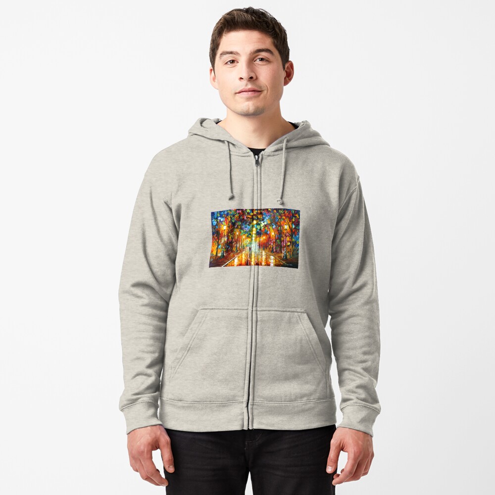 FAREWELL TO ANGER - Leonid Afremov Zipped Hoodie