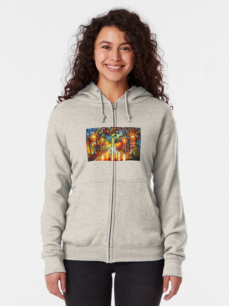 Alternate view of FAREWELL TO ANGER - Leonid Afremov Zipped Hoodie
