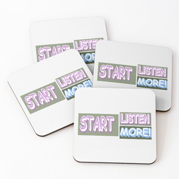 Item preview, Cute Expression Design "Listen More". Buy Now designed and sold by Health And Fitness Posts e-Store.