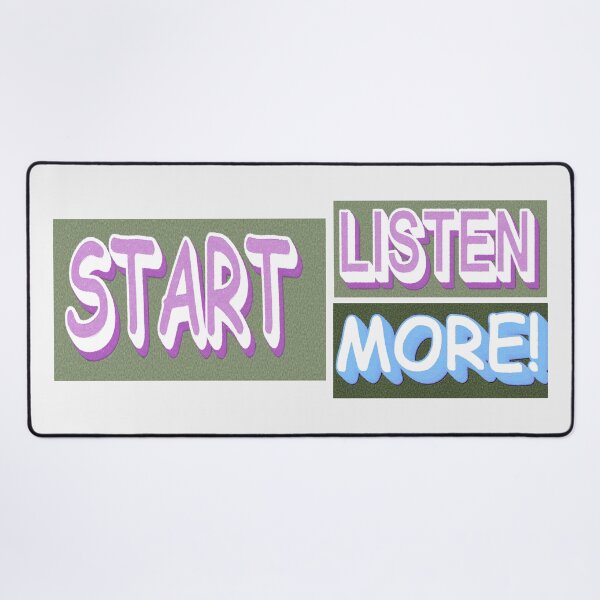Item preview, Cute Expression Design "Listen More". Buy Now designed and sold by Health And Fitness Posts e-Store.