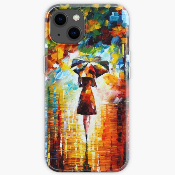 rain princess - Leonid Afremov iPhone Soft Case