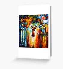 rain princess - Leonid Afremov Greeting Card