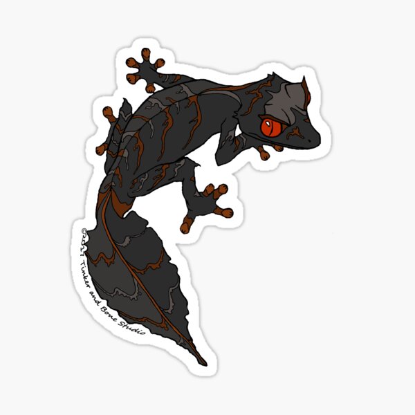 Item preview, Black Satanic Leaftail Gecko designed and sold by TinkerandBone.