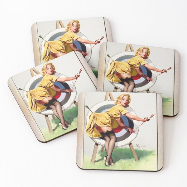 Item preview, Off Target by Gil Elvgren Vintage Remastered Xzendor7 Old Masters Art Reproductions designed and sold by Xzendor7 Digital Art Creations.