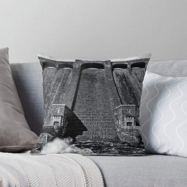 Item preview, The Claerwen Dam, Elan Valley, monochrome designed and sold by MaclarenPhoto.