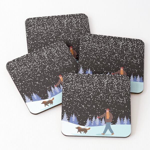 Item preview,   DOG WALK IN THE SNOW designed and sold by PotluckPrints.