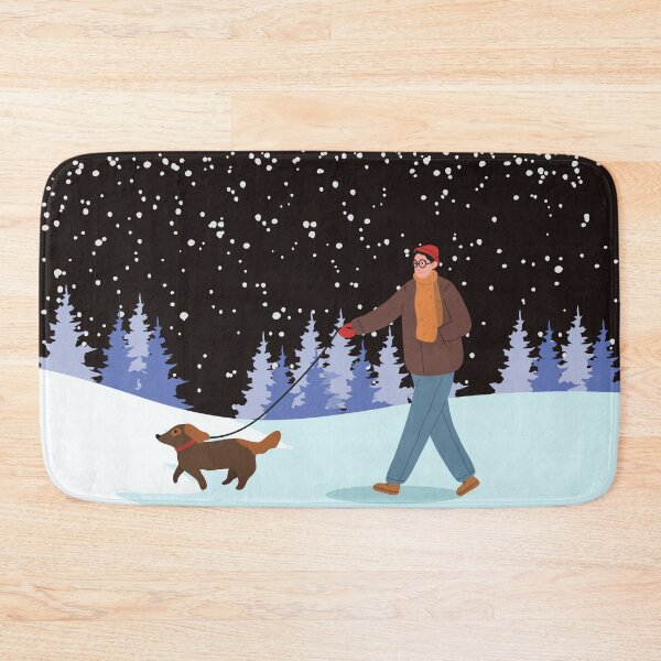 Item preview,   DOG WALK IN THE SNOW designed and sold by PotluckPrints.