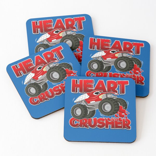 Item preview, Crazy Monster Truck Crush Hearts Kids Toddler Valentines Day designed and sold by Crazy Trendy Designs.