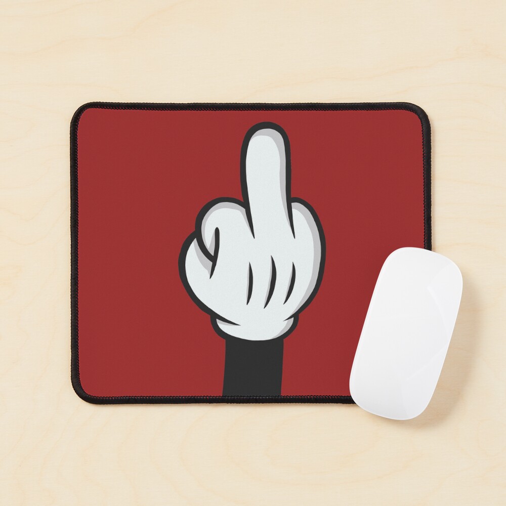 "Mickey Middle Finger" Mouse Pad for Sale by renatokolberg Redbubble