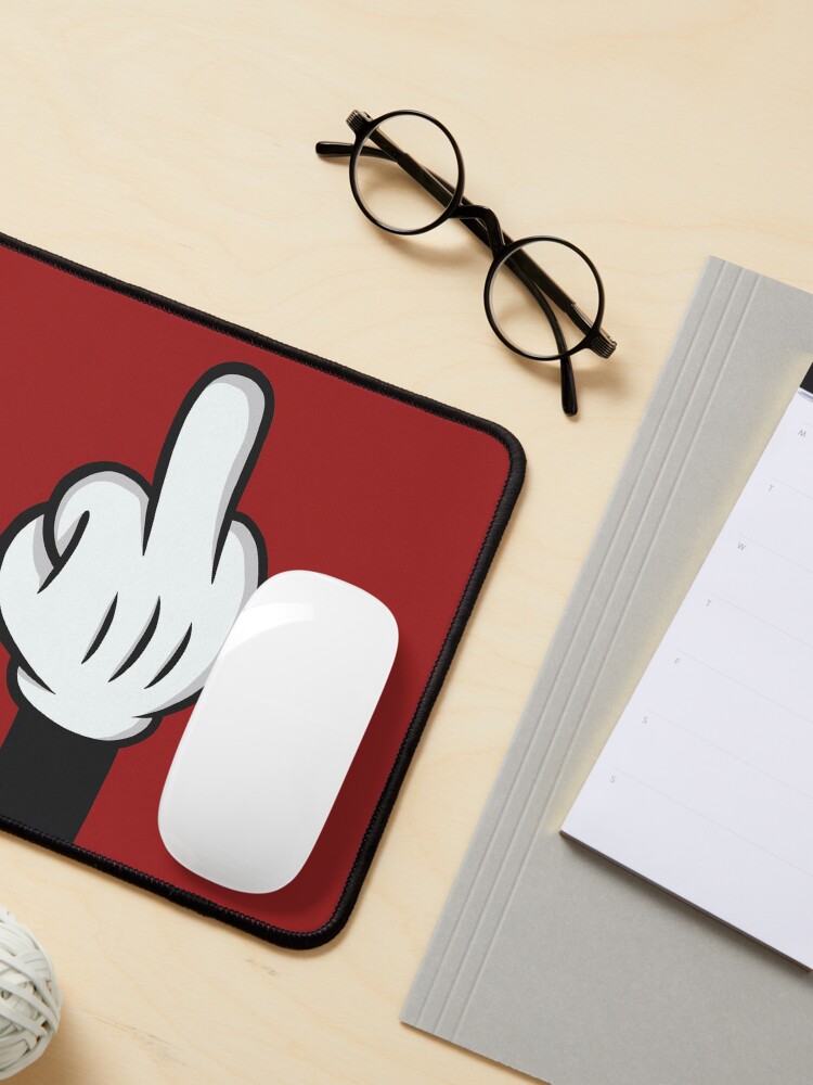 "Mickey Middle Finger" Mouse Pad for Sale by renatokolberg Redbubble
