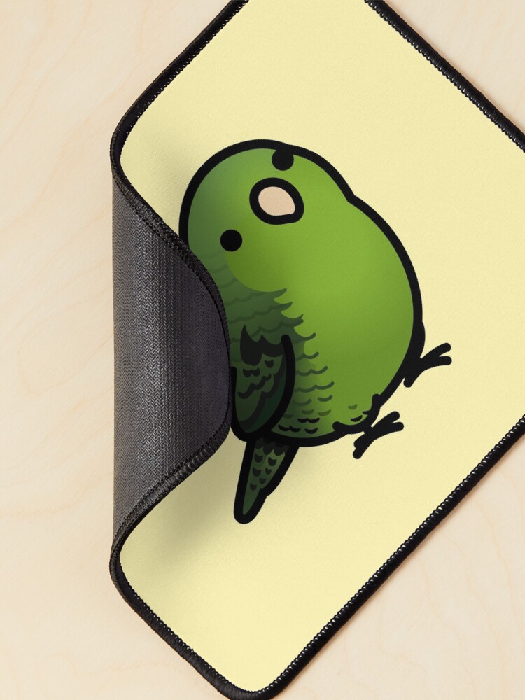 Alternate view of Chubby Green Lineolated Barred Parakeet Mouse Pad