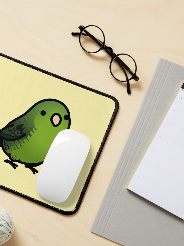 Alternate view of Chubby Green Lineolated Barred Parakeet Mouse Pad