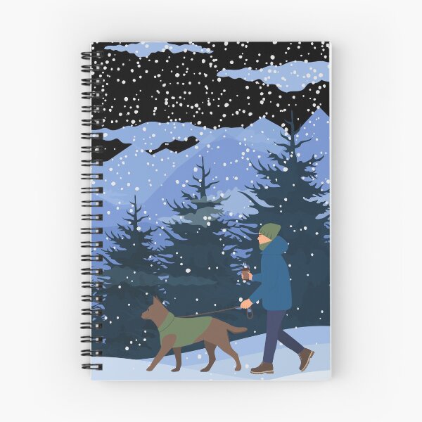 Item preview,    DOG WALK IN THE SNOW designed and sold by PotluckPrints.