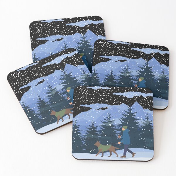 Item preview,    DOG WALK IN THE SNOW designed and sold by PotluckPrints.