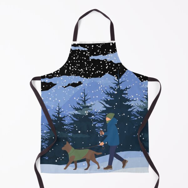 Item preview, DOG WALK IN THE SNOW designed and sold by PotluckPrints.