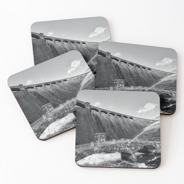 Item preview, The Claerwen Dam, Elan Valley, monochrome designed and sold by VnGphoto.