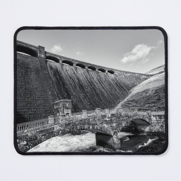 Item preview, The Claerwen Dam, Elan Valley, monochrome designed and sold by VnGphoto.