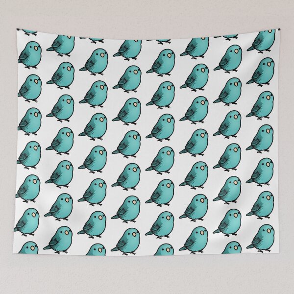 Item preview, Chubby Turquoise Lineolated Barred Parakeet designed and sold by birdhism.
