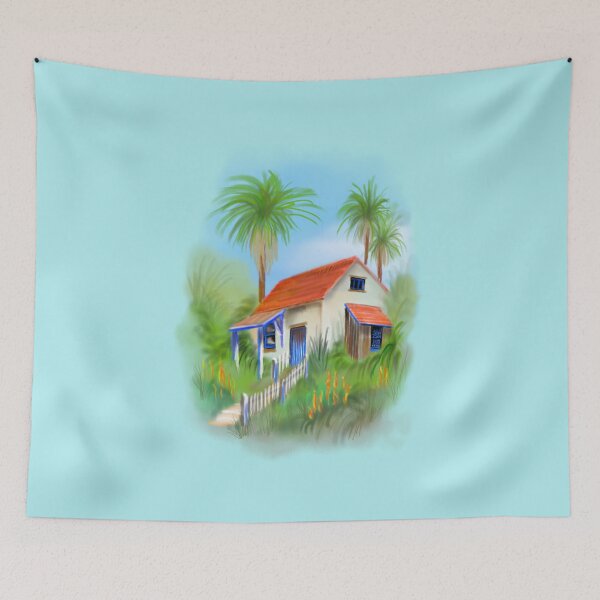 Item preview, Cottage in a Tropical Palm Paradise designed and sold by Rasendyll.