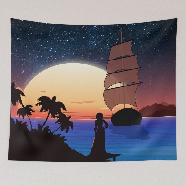 Item preview, Vintage, the girl escorts the ship designed and sold by aleksmm-11.