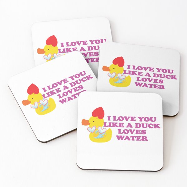 Item preview, Valentines Day Giveaway- I Love You Like a  Duck Loves Water designed and sold by Katedesignz.
