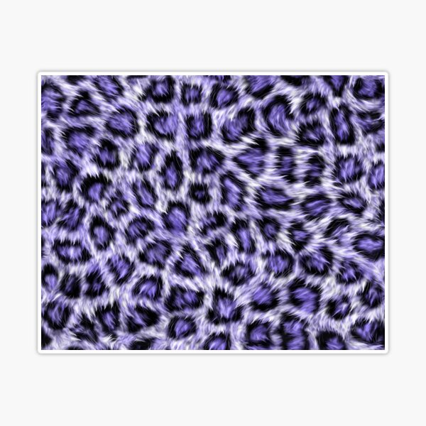 Sticker Pink / purple leopard animal print fur pattern - fabric 