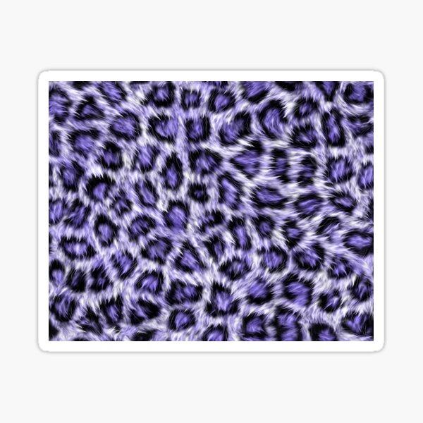 Sticker Pink / purple leopard animal print fur pattern - fabric